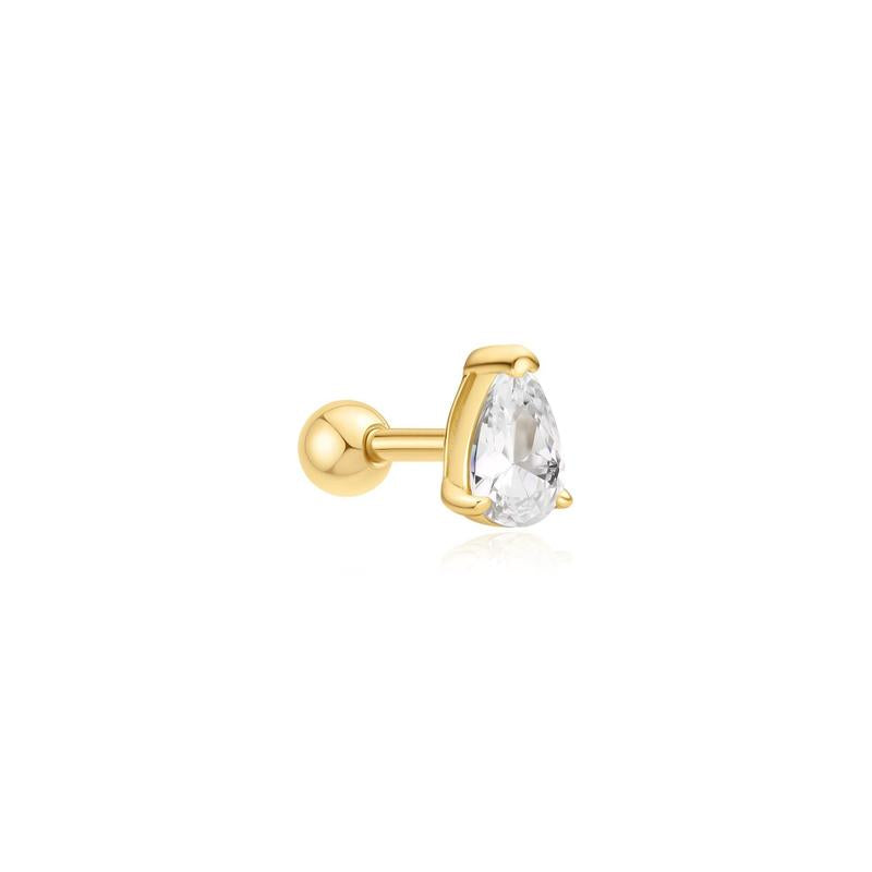 Ania Haie Gold Pear Barbell Single Earring