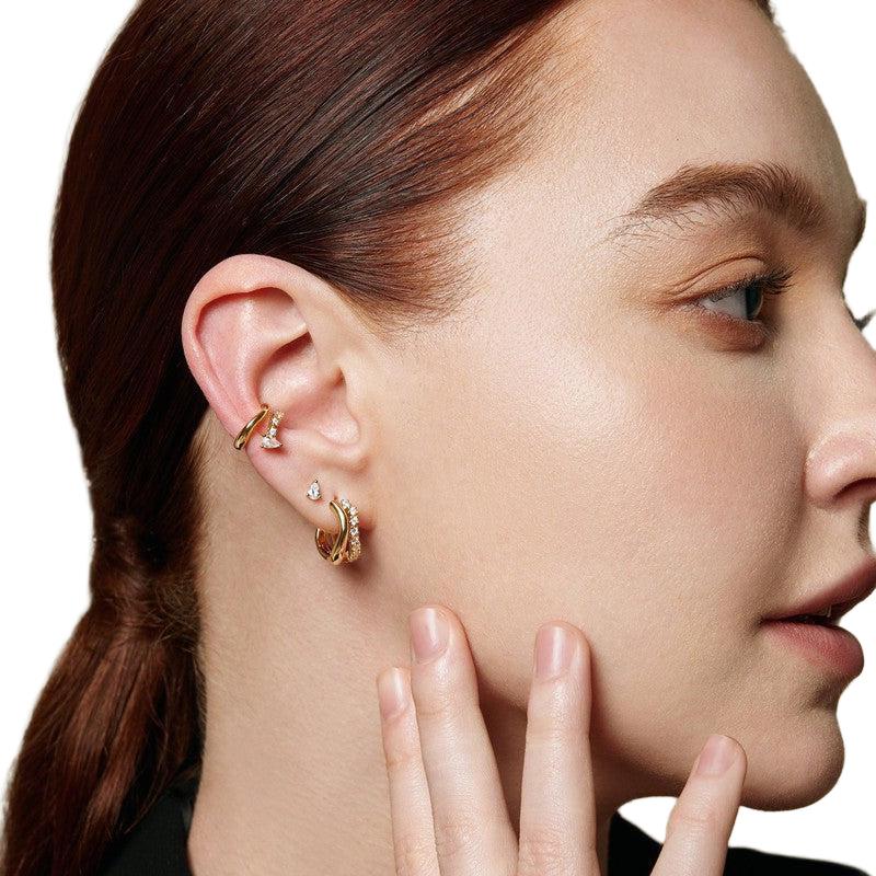 Ania Haie Gold Pear Studs