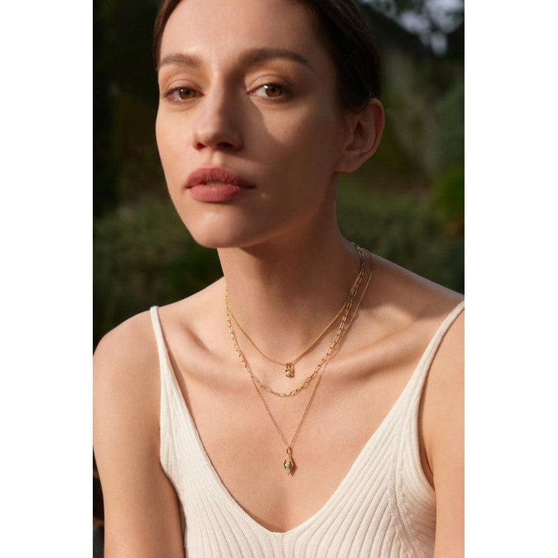 Ania Haie Gold Pearl Geometric Pendant Necklace