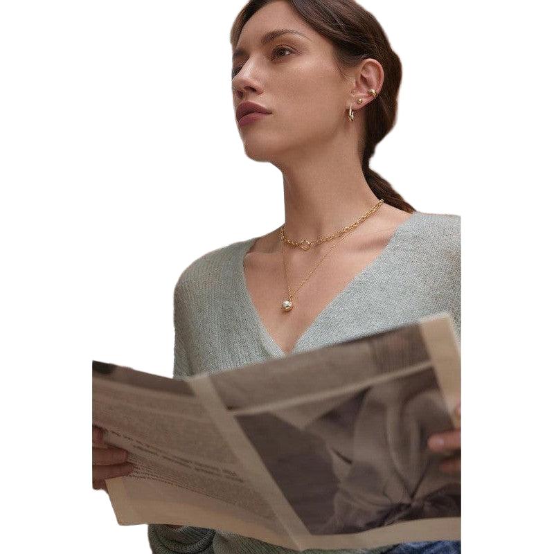 Ania Haie Gold Pearl Sphere Pendant Necklace