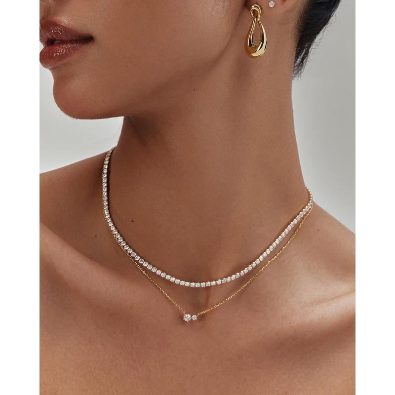 Ania Haie Gold Prong Set Duo Necklace