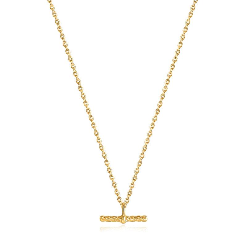 Ania Haie Gold Rope T-Bar Necklace