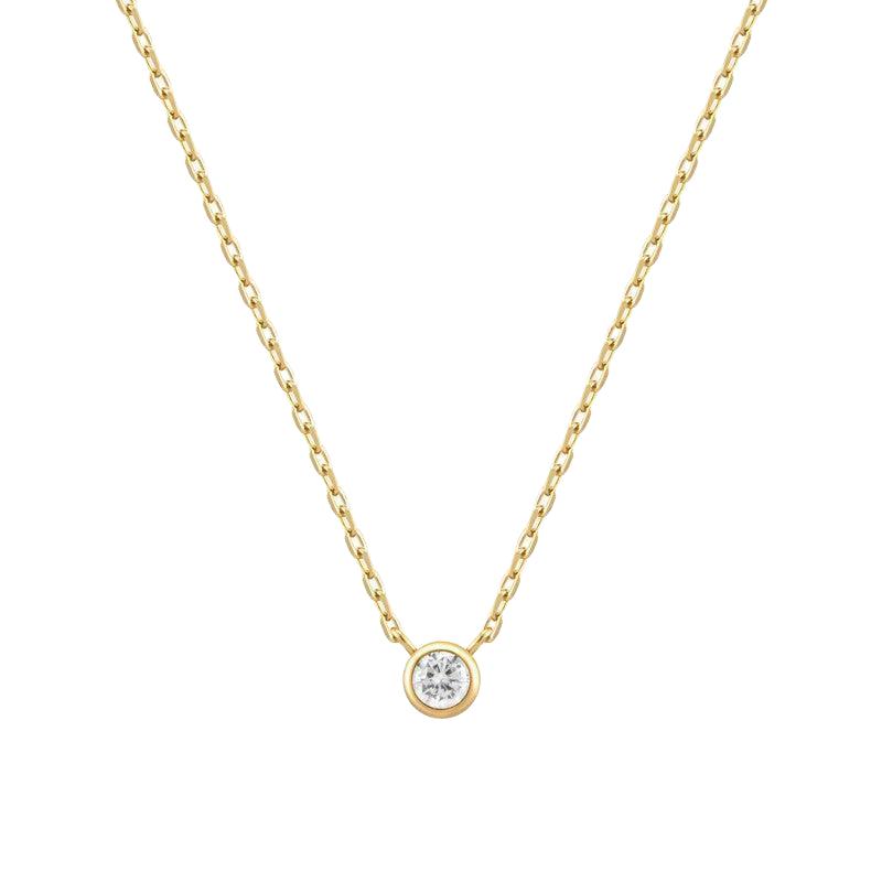 Ania Haie Gold Round Solitaire Cubic Zirconia Necklace