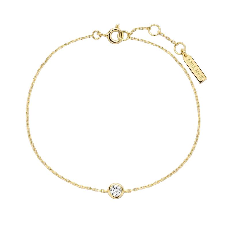 Ania Haie Gold Solitaire Bracelet with Gold Plated