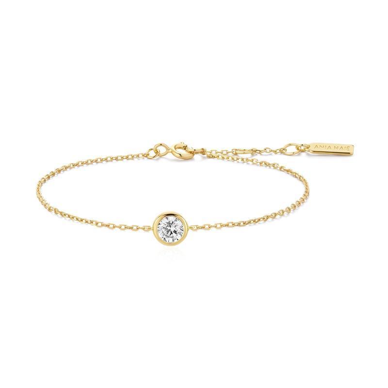 Ania Haie Gold Solitaire Bracelet with Gold Plated