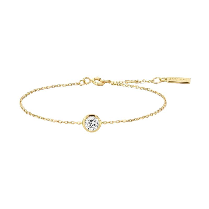 Ania Haie Gold Solitaire Bracelet with Gold Plated