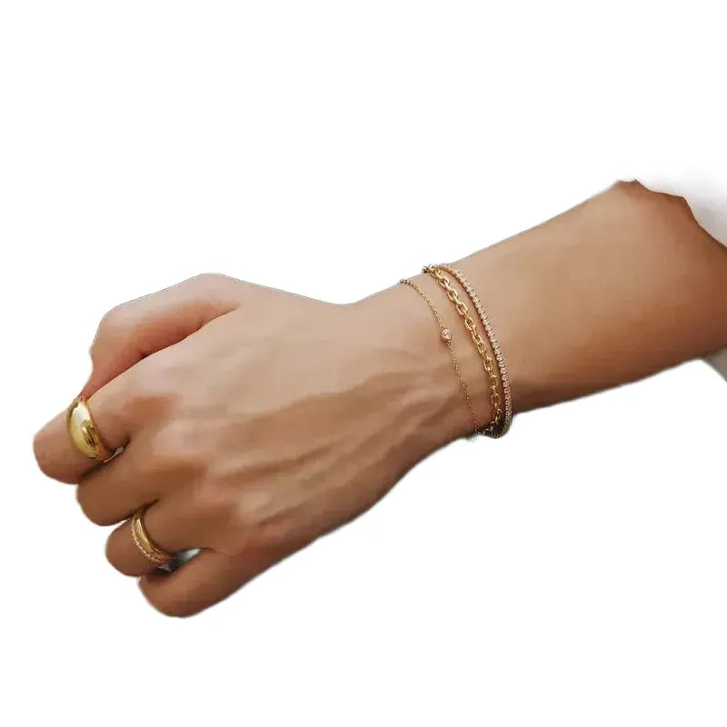 Ania Haie Gold Sparkle Bezel Bracelet
