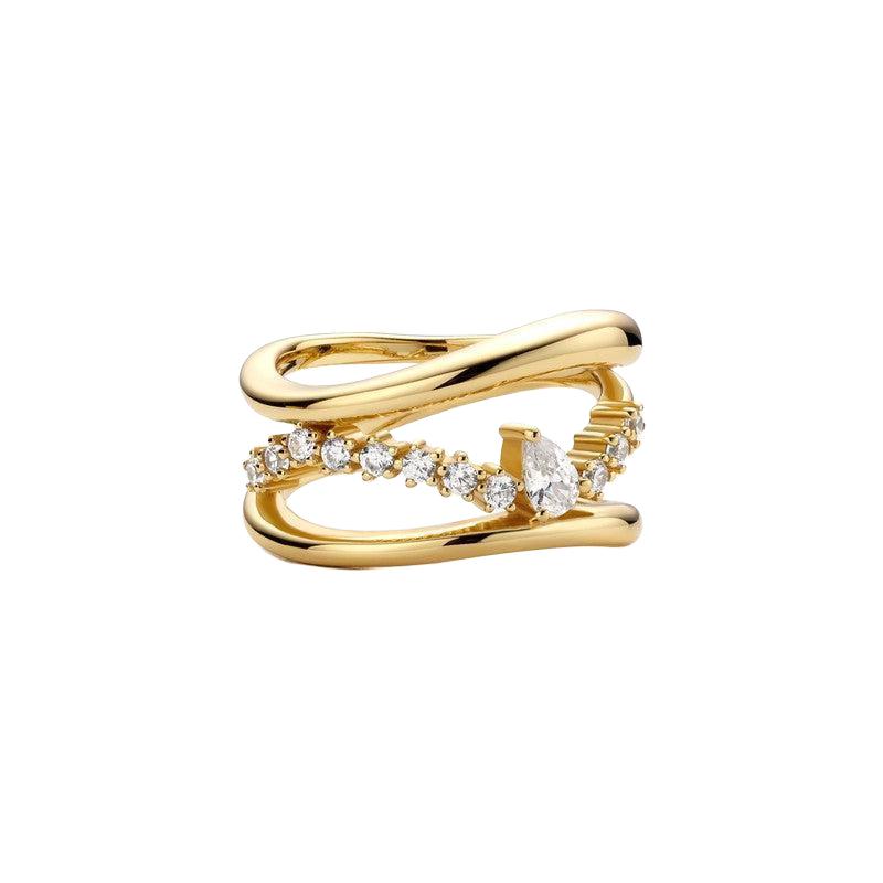 Ania Haie Gold Sparkle Ring