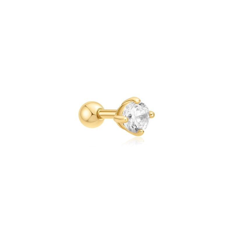 Ania Haie Gold Sparkle Round Barbell Earring