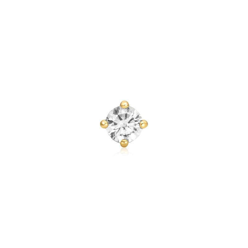 Ania Haie Gold Sparkle Round Barbell Earring