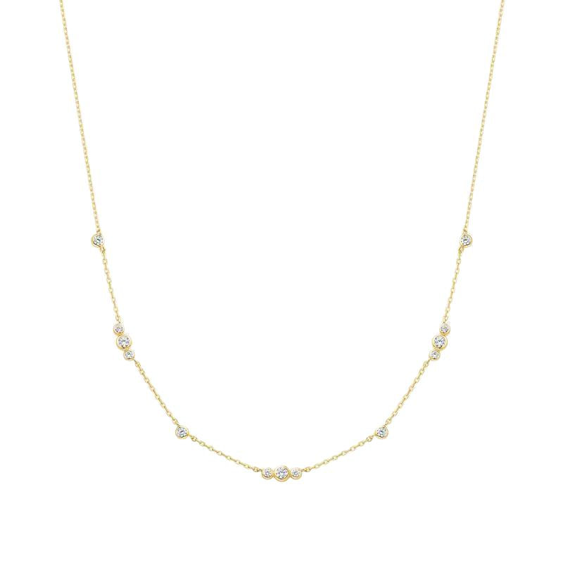 Ania Haie Gold Sparkling Bezel Cubic Zirconia Station Necklace