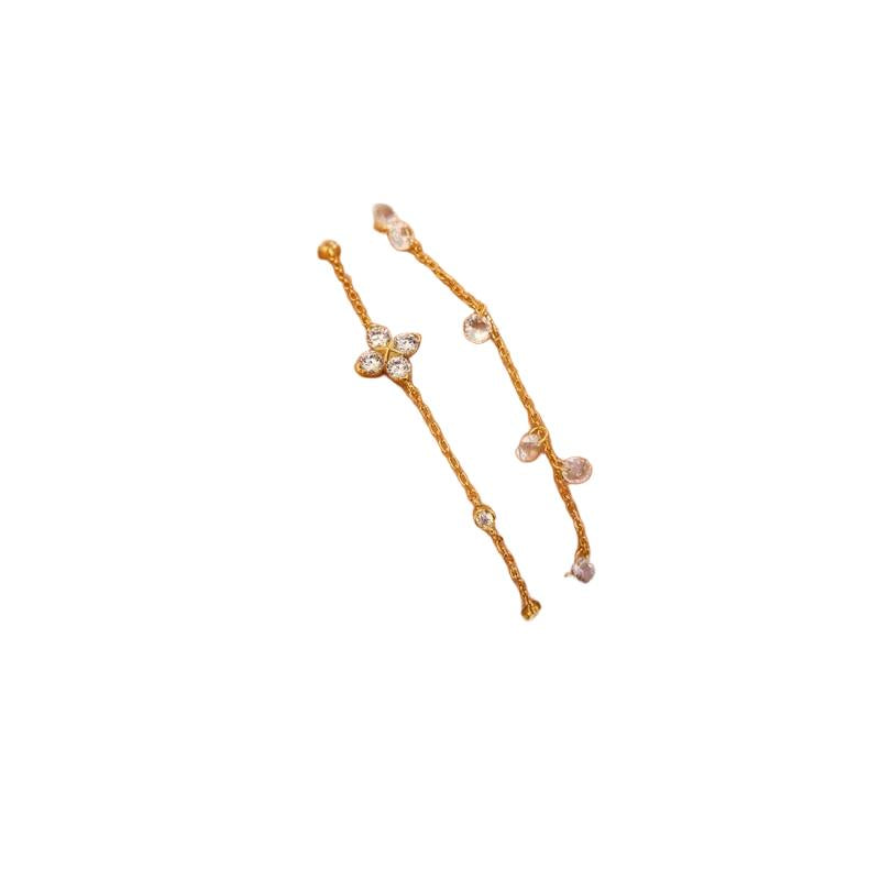 Ania Haie Gold Sparkling Lucky Clover Bracelet