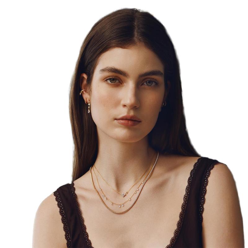 Ania Haie Gold Sparkling Lucky Clover Necklace