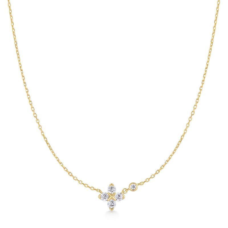 Ania Haie Gold Sparkling Lucky Clover Necklace