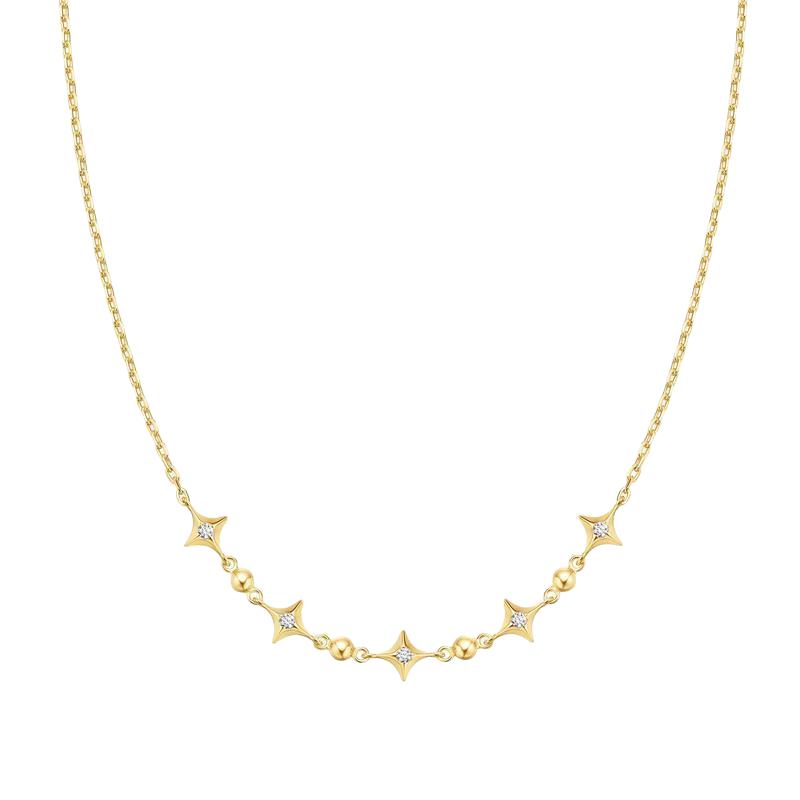 Ania Haie Gold Sparkling Star Station Necklace