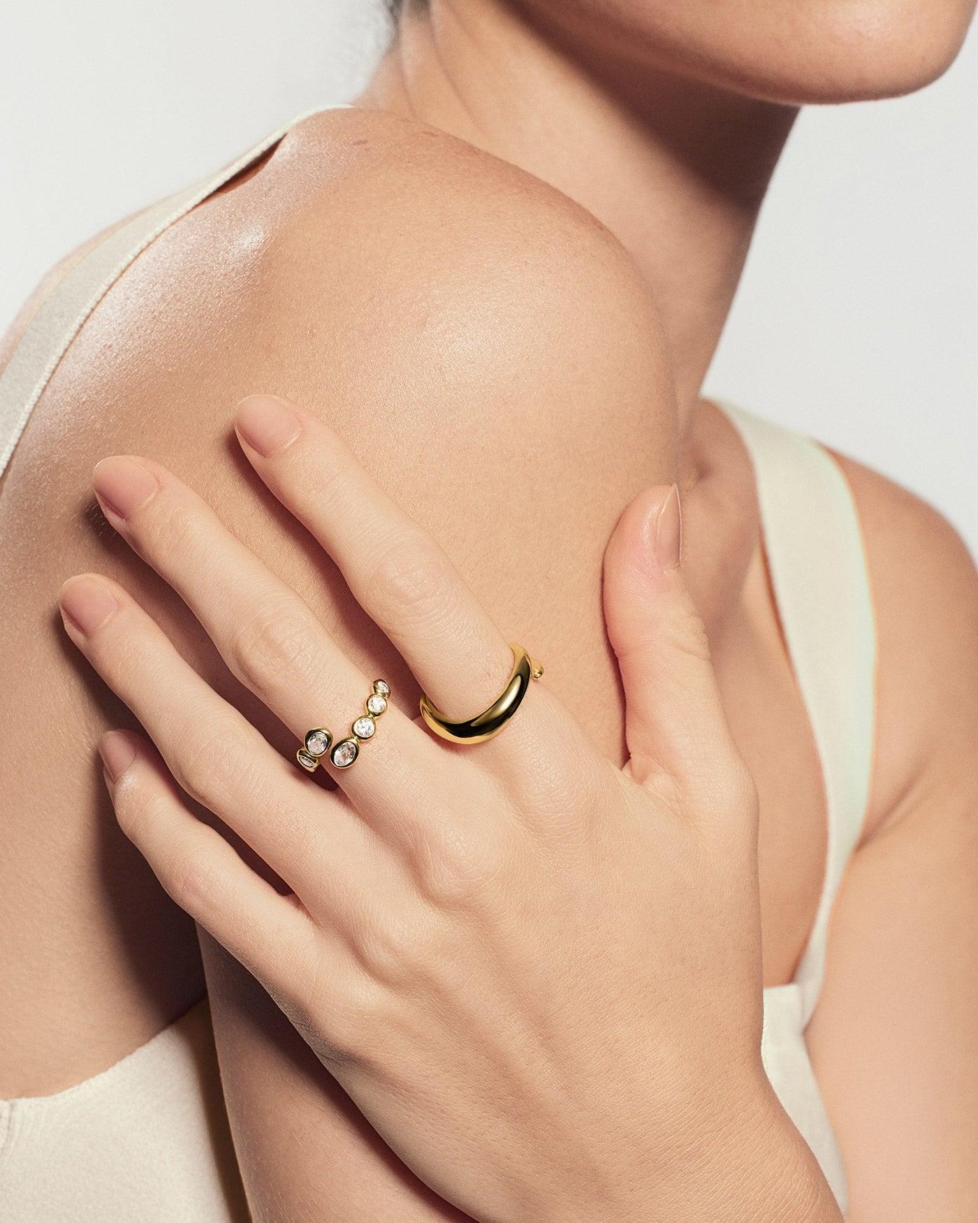 Ania Haie Gold Spiral Adjustable Ring