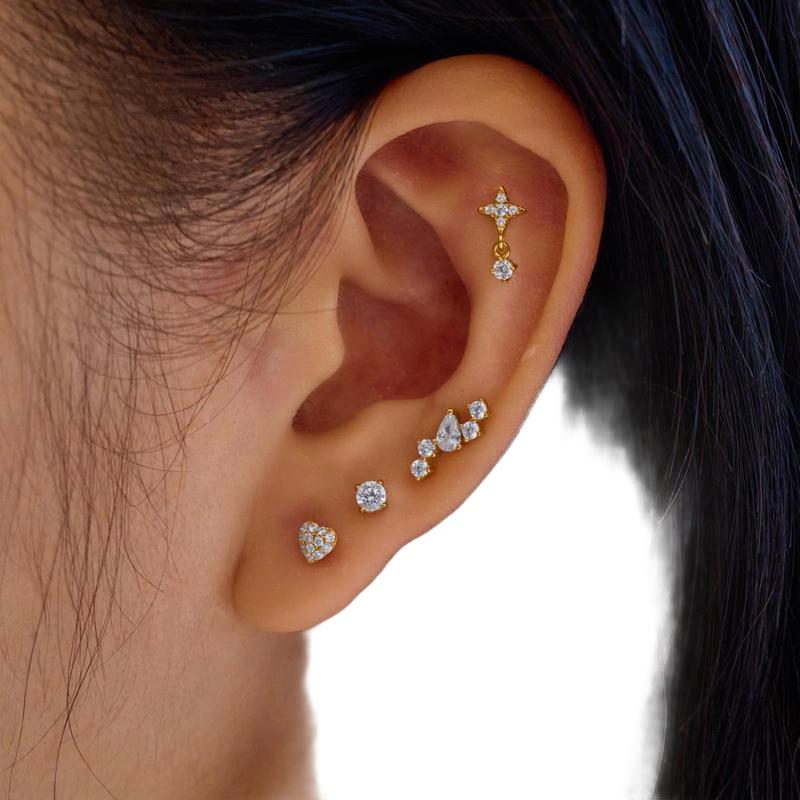 Ania Haie Gold Star Dangle Barbell Earring