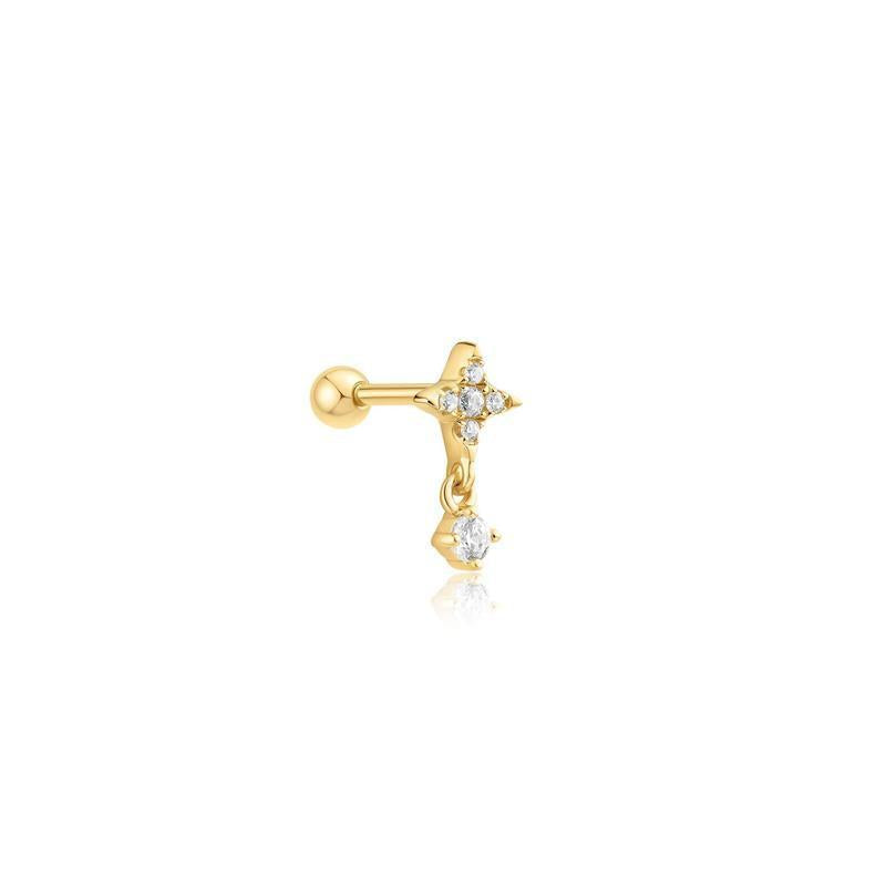Ania Haie Gold Star Dangle Barbell Earring