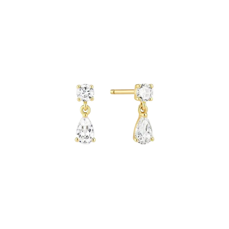 Ania Haie Gold Teardrop & Round Stud Earrings