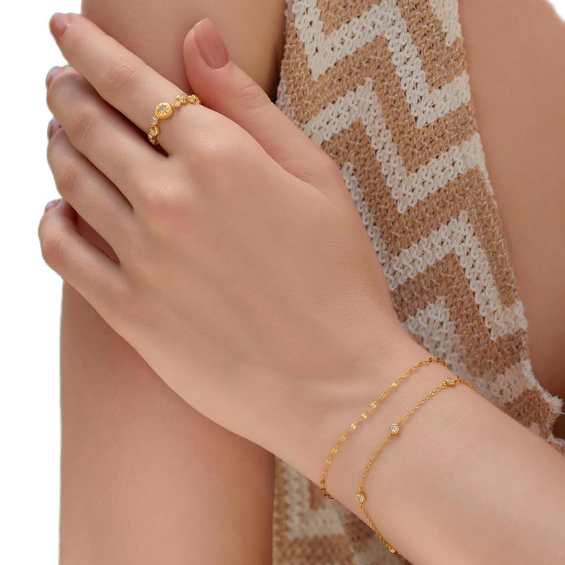 Ania Haie Gold Textured Chain Bracelet