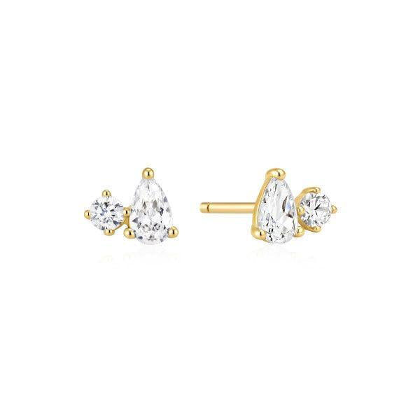 Ania Haie Gold Toi & Moi Stud Earrings