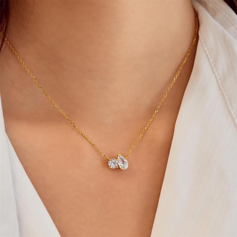 Ania Haie Gold Toi & Moi Two-Stone Necklace
