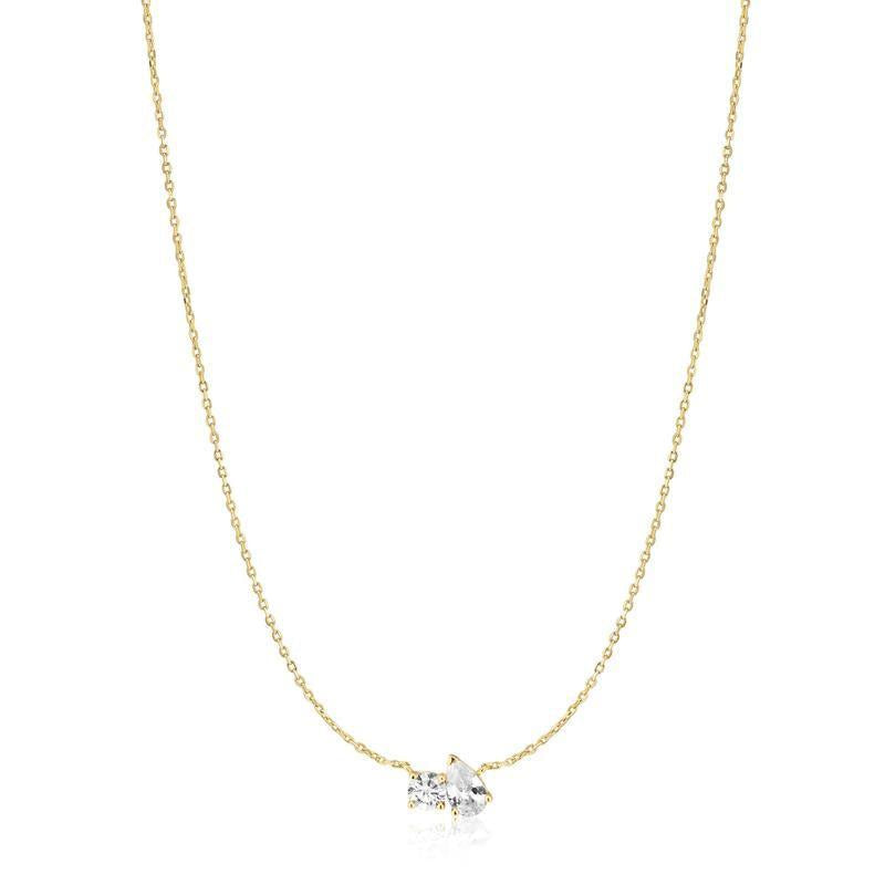 Ania Haie Gold Toi & Moi Two-Stone Necklace