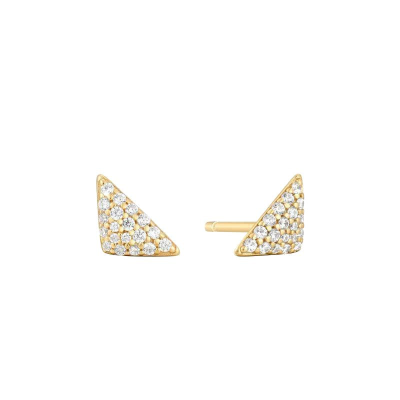 Ania Haie Gold Triangular Pave Studs