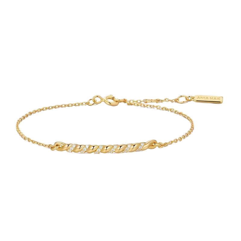 Ania Haie Gold Twisted Bar Bracelet