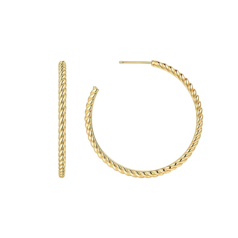 Ania Haie Gold Twisted Oversized Hoop Earrings