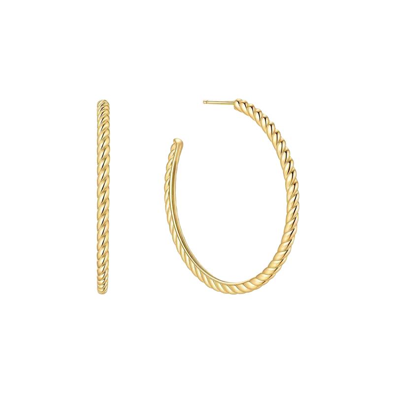 Ania Haie Gold Twisted Oversized Hoop Earrings