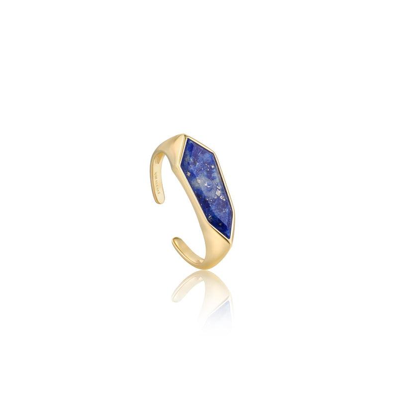 Ania Haie Lapis Emblem Adjustable Ring
