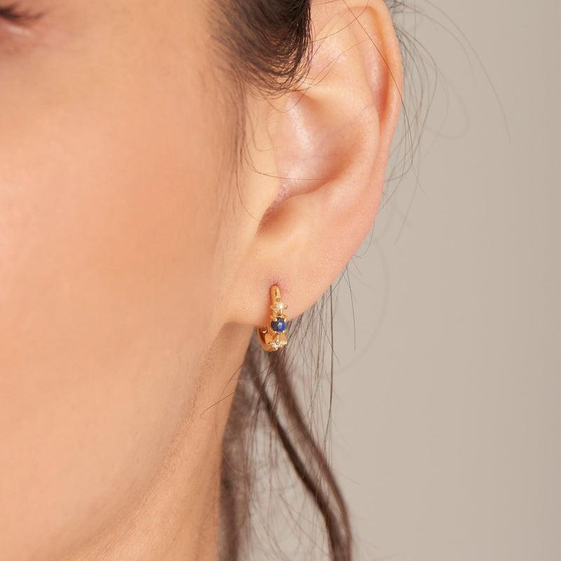 Ania Haie Lapis Star Huggie Hoop Earrings