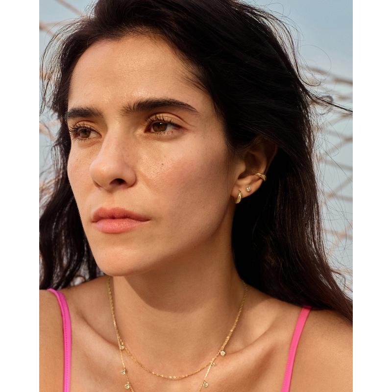 Ania Haie Luna Gaze Small Pavé Disc Stud Earrings