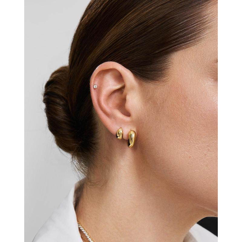 Ania Haie E076-11G Women's Huggie Hoop Earrings