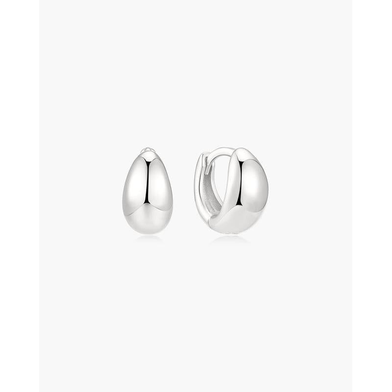 Ania Haie Organic Dome Pebble Huggie Hoop Women's Earrings