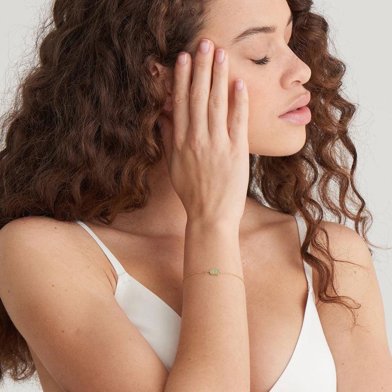 Ania Haie Sage Enamel Emblem Gold Bracelet