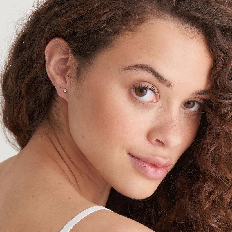 Ania Haie Sage Enamel Gold Stud Earrings