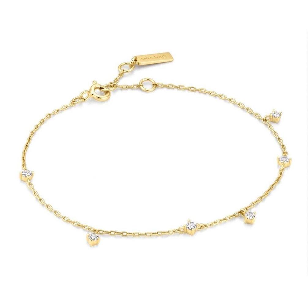 Ania Haie Scattered Station Bracelet in Sterling Silver with Gold Plate