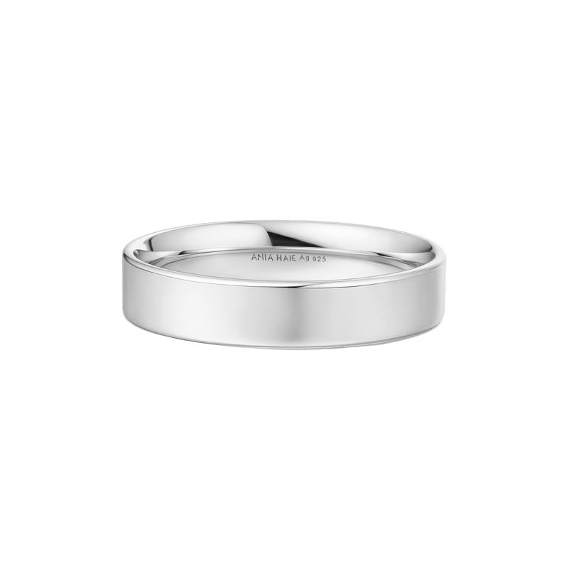 Ania Haie Silver 4mm Smooth Band