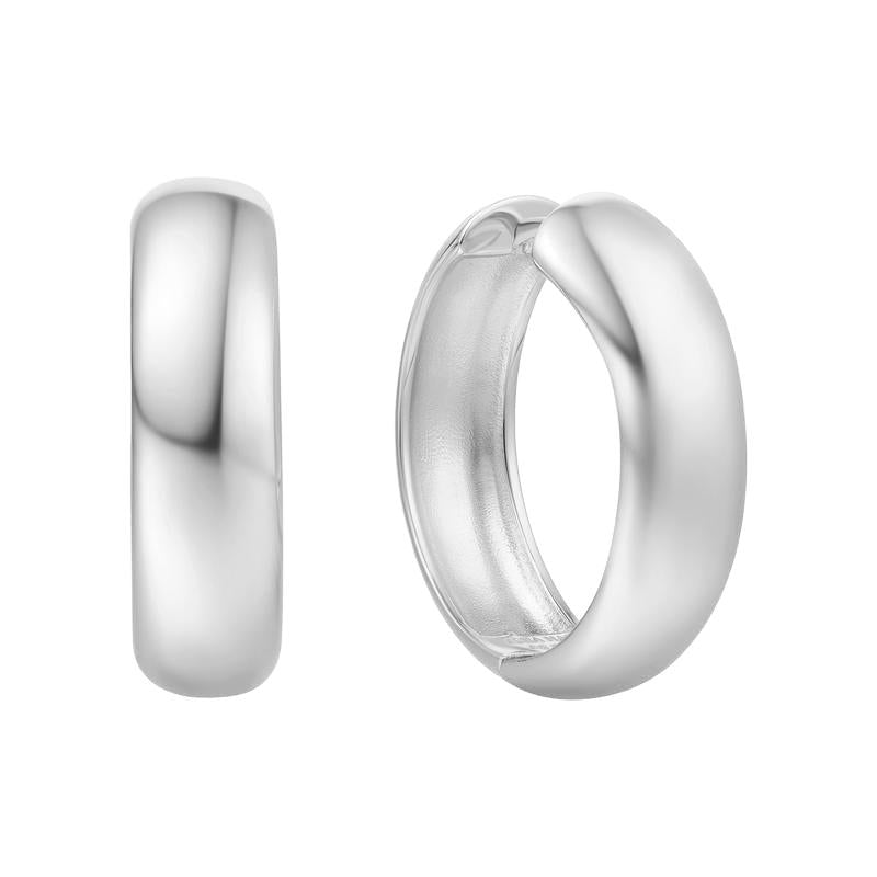 Ania Haie Silver Chubby Large Huggie Hoop Earrings