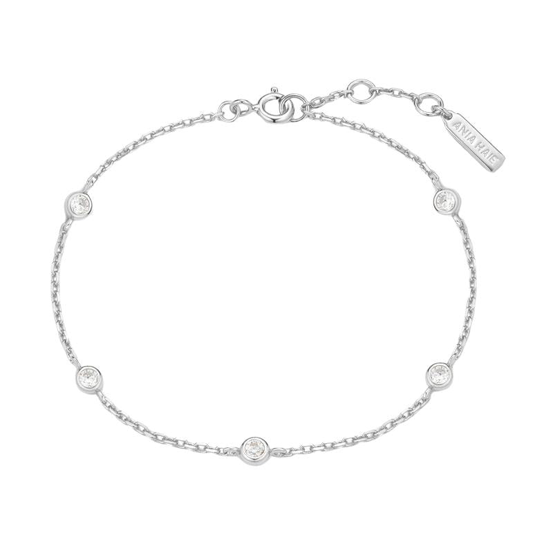 Ania Haie Silver Classic Bezel-Set Station Bracelet