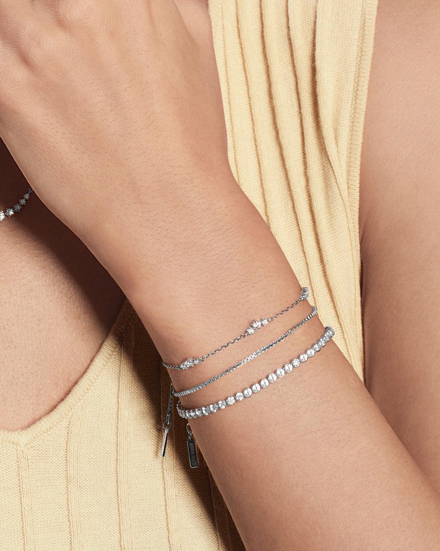 Ania Haie Silver Cluster Station Bracelet