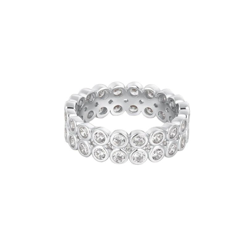 Ania Haie Silver Double Row Bezel Ring