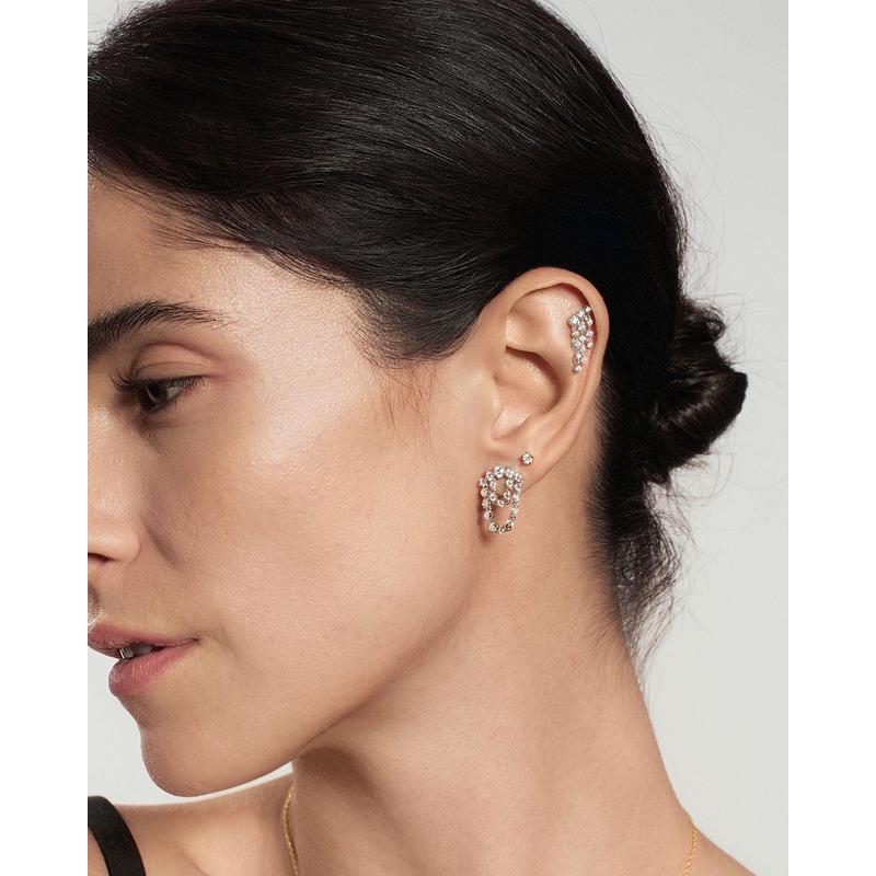 Ania Haie Silver Five-Prong Sparkle Barbell Earring