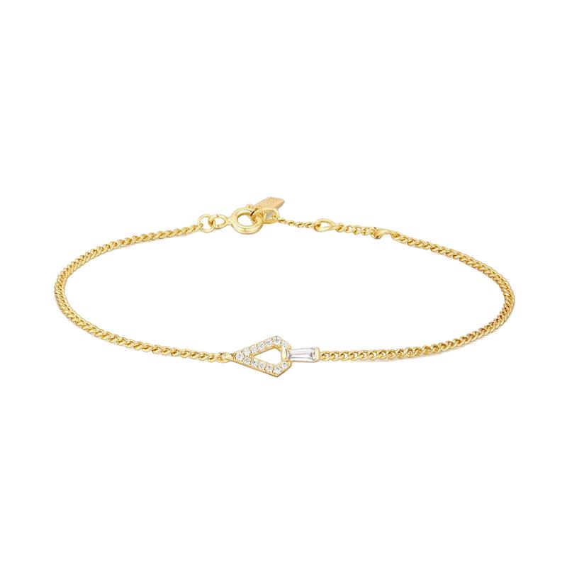 Ania Haie Silver Geometric Cubic Zirconia Bracelet