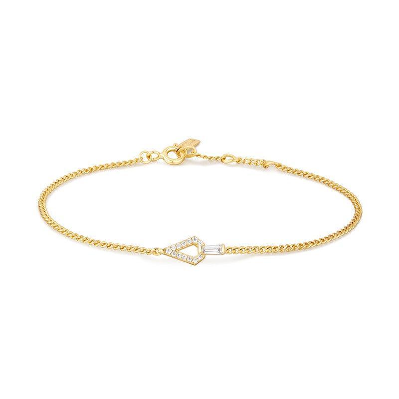 Ania Haie Silver Geometric Cubic Zirconia Bracelet