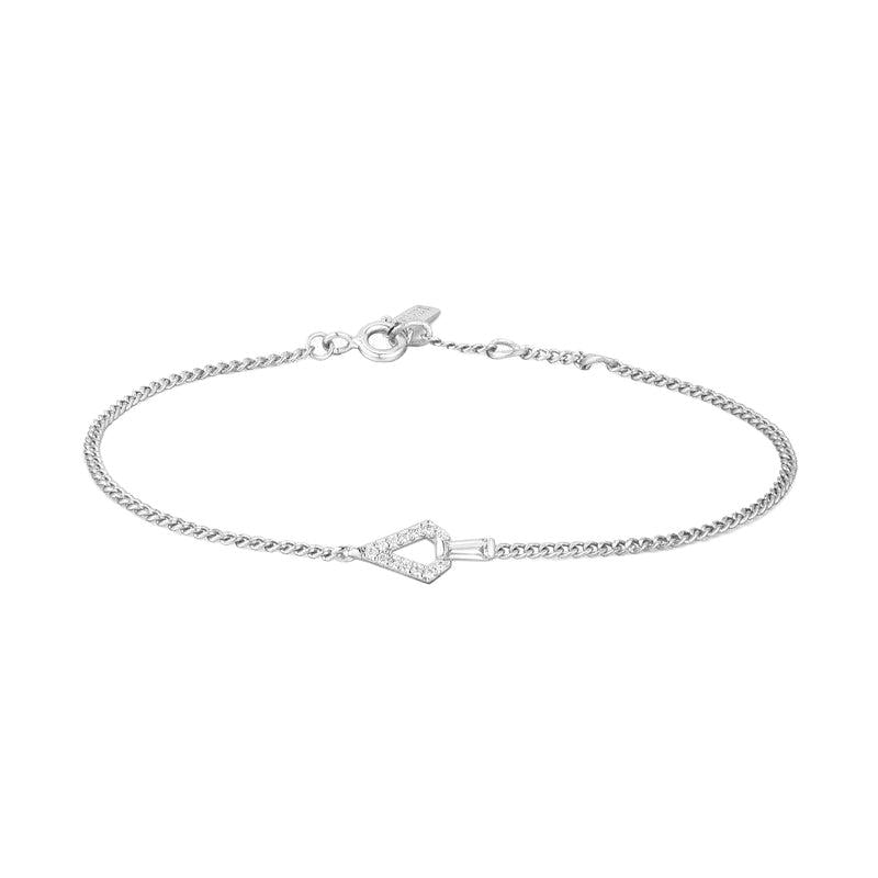 Ania Haie Silver Geometric Cubic Zirconia Bracelet