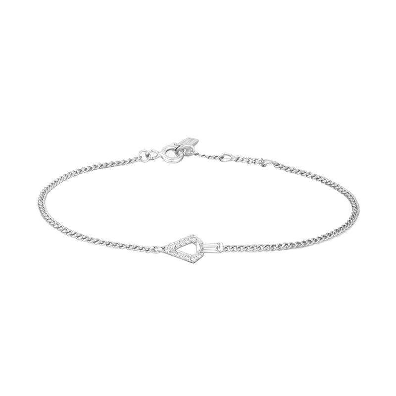 Ania Haie Silver Geometric Cubic Zirconia Bracelet