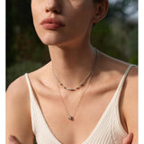 Ania Haie Silver Geometric Sparkle Pendant Necklace